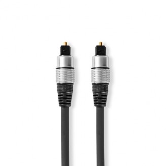 Optische Audiokabel | TosLink Male | TosLink Male | 10.0 m | Rond | PVC | Antraciet | Doos