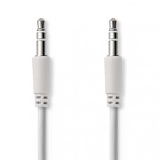 Stereo-Audiokabel | 3,5 mm Male | 3,5 mm Male | Vernikkeld | 1.00 m | Rond | Wit