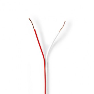 Speaker-Kabel | 2 x 0.50 mmÂ² | CCA | 100.0 m | Rond | PVC | Wit | Folieverpakking