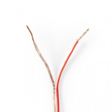 Speaker-Kabel | 2 x 0.75 mmÂ² | CCA | 15.0 m | Rond | PVC | Transparant | Folieverpakking