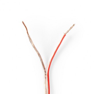 Speaker-Kabel | 2 x 0.75 mmÂ² | CCA | 15.0 m | Rond | PVC | Transparant | Folieverpakking