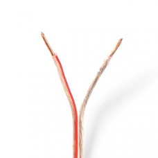 Speaker-Kabel | 2 x 1.50 mmÂ² | CCA | 25.0 m | Rond | PVC | Transparant | Folieverpakking