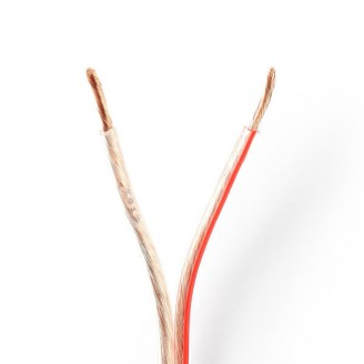Speaker-Kabel | 2 x 2.50 mmÂ² | CCA | 100.0 m | Rond | PVC | Transparant | Folieverpakking
