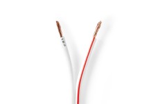 Speaker-Kabel | 2 x 2.50 mm² | CCA | 100.0 m | Rond | PVC | Wit | Folieverpakking
