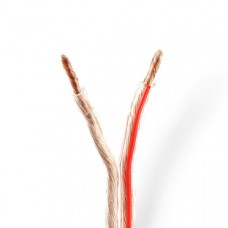 Speaker-Kabel | 2 x 4.00 mmÂ² | CCA | 100.0 m | Rond | PVC | Transparant | Folieverpakking