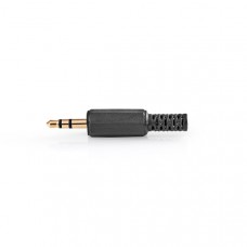 3,5 mm Audioconnector | Recht | Male | Verguld | Solderen | Diameter kabelinvoer: 4.0 mm | Polyvinylchloride (PVC) | Goud / Zwart | 25 Stuks | Envelop