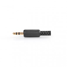 3,5 mm Audioconnector | Recht | Male | Verguld | Solderen | Diameter kabelinvoer: 4.0 mm | Polyvinylchloride (PVC) | Goud / Zwart | 25 Stuks | Polybag