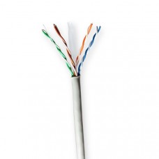 Netwerk Kabel Rol | CAT6 | Solid | U/UTP | CCA | 100.0 m | Binnenshuis | Rond | PVC | Grijs | Trekdoos