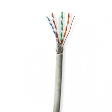 Netwerk Kabel Rol | CAT6 | Solid | S/FTP | CCA | 305.0 m | Binnenshuis | Rond | PVC | Grijs | Trekdoos