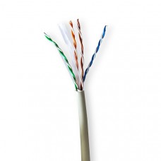 Netwerk Kabel Rol | CAT6 | Stranded | U/UTP | Koper | 100.0 m | Binnenshuis | Rond | LSZH | Grijs | Trekdoos