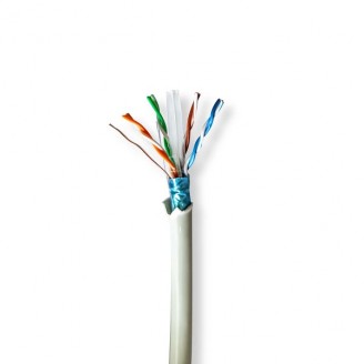 Netwerk Kabel Rol | CAT6 | Solid | F/UTP | Koper | 305.0 m | Binnenshuis | Rond | LSZH | Grijs | Trekdoos