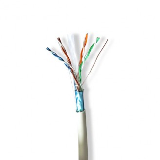 Netwerk Kabel Rol | CAT6 | Stranded | F/UTP | Koper | 305.0 m | Binnenshuis | Rond | LSZH | Grijs | Trekdoos