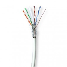 Netwerk Kabel Rol | CAT6 | Solid | S/FTP | Koper | 100.0 m | Binnenshuis | Rond | LSZH | Grijs | Trekdoos