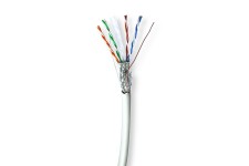Netwerk Kabel Rol | CAT6 | Solid | S/FTP | Koper | 305.0 m | Binnenshuis | Rond | LSZH | Grijs | Trekdoos