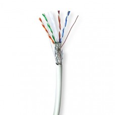 Netwerk Kabel Rol | CAT6 | Solid | S/FTP | Koper | 305.0 m | Binnenshuis | Rond | LSZH | Grijs | Trekdoos