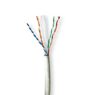 Netwerk Kabel Rol | CAT6a | Solid | U/UTP | Koper | 305.0 m | Binnenshuis | Rond | LSZH | Grijs | Trekdoos