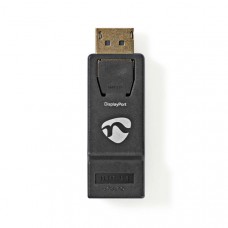 DisplayPort-Adapter | DisplayPort Male | HDMI Output | 4K@30Hz | Verguld | Recht | Rond | ABS | ABS | Antraciet | Doos