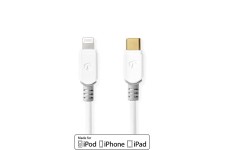 Lightning Kabel | USB 2.0 | Apple Lightning 8-Pins | USB-CT Male | 480 Mbps | Verguld | 2.00 m | Rond | PVC | Wit | Window Box