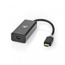 USB-CT Adapter | USB 3.2 Gen 1 | USB-CT Male | Mini DisplayPort Female | 0.20 m | Rond | Verguld | PVC | Antraciet | Window Box