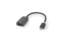 USB-CT Adapter | USB 3.2 Gen 1 | USB-CT Male | HDMI Output | 4K@60Hz | 0.20 m | Rond | Verguld | PVC | Antraciet | Window Box met Euro Lock