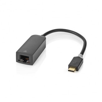 USB-netwerkadapter | USB 3.2 Gen 1 | 1000 Mbps | USB-CT Male | RJ45 Female | 0.20 m | Rond | Verguld | Vertind-Koper | Antraciet | Doos