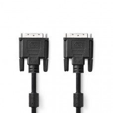 DVI-Kabel | DVI-D 24+1-Pins Male | DVI-D 24+1-Pins Male | 2560x1600 | Vernikkeld | 2.00 m | Recht | PVC | Zwart | Doos