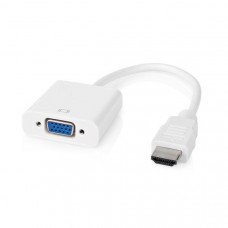 HDMI Kabel | HDMI Connector | VGA Female 15p | 1080p | Vernikkeld | 0.20 m | Recht | PVC | Wit | Blister