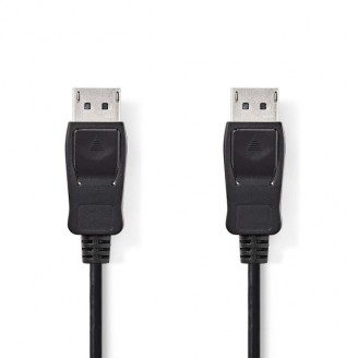 DisplayPort-Kabel | DisplayPort Male | DisplayPort Male | 4K@60Hz | Vernikkeld | 2.00 m | Rond | PVC | Zwart | Doos