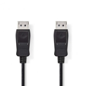 DisplayPort-Kabel | DisplayPort Male | DisplayPort Male | 4K@60Hz | Vernikkeld | 3.00 m | Rond | PVC | Zwart | Doos