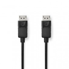 DisplayPort-Kabel | DisplayPort Male | DisplayPort Male | 8K@60Hz | Vernikkeld | 1.00 m | Rond | PVC | Zwart | Doos