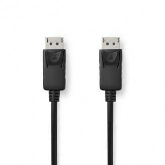 DisplayPort-Kabel | DisplayPort Male | DisplayPort Male | 8K@60Hz | Vernikkeld | 1.00 m | Rond | PVC | Zwart | Doos