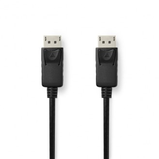 DisplayPort-Kabel | DisplayPort Male | DisplayPort Male | 8K@60Hz | Vernikkeld | 2.00 m | Rond | PVC | Zwart | Doos