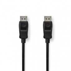 DisplayPort-Kabel | DisplayPort Male | DisplayPort Male | 8K@60Hz | Vernikkeld | 3.00 m | Rond | PVC | Zwart | Doos