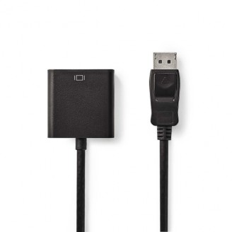 DisplayPort-Adapter | DisplayPort Male | DVI-D 24+1-Pins Female | 1080p@60Hz | Vernikkeld | Recht | 0.20 m | Rond | PVC | ABS | Zwart | Doos
