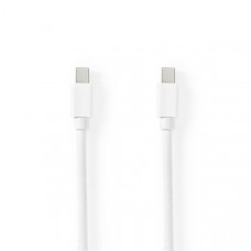 Mini DisplayPort-Kabel | DisplayPort 1.4 | Mini-DisplayPort Male | Mini-DisplayPort Male | 48 Gbps | Vernikkeld | 2.00 m | Rond | PVC | Wit | Blister