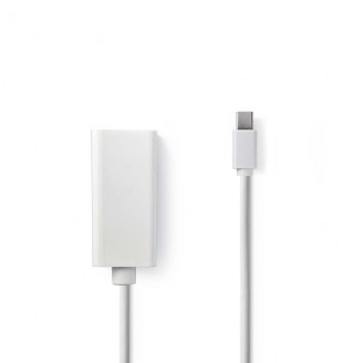 Mini DisplayPort-Kabel | DisplayPort 1.2 | Mini-DisplayPort Male | HDMI Output | 21.6 Gbps | Vernikkeld | 0.20 m | Rond | PVC | Wit | Doos
