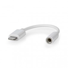 Lightning-Adapter | Apple Lightning 8-Pins | 3,5 mm Female | Vernikkeld | 0.10 m | Rond | PVC