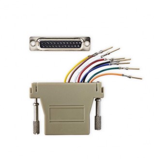 SeriÃ«le Adapter | Adapter | D-SUB 25-Pins Female | RJ45 Female | Vernikkeld | Ivoor | Doos