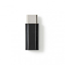 USB-CT Adapter | USB 2.0 | USB-CT Male | USB Micro-B Female | 480 Mbps | Rond | Vernikkeld | Zwart | Doos