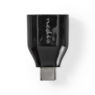 USB-CT Adapter | USB 3.2 Gen 1 | USB-CT Male | USB-A Female | 5 Gbps | Rond | Vernikkeld | Zwart | Doos