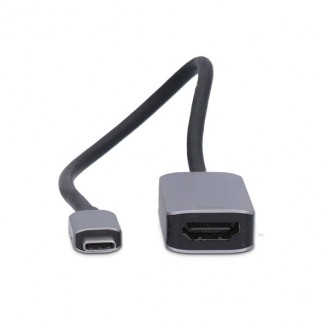 USB-CT Adapter | USB 3.2 Gen 1 | USB-CT Male | HDMI Output | 8K@60Hz | 0.20 m | Rond | Vernikkeld | PVC | Zwart | Doos