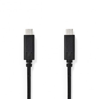 USB-Kabel | USB 3.2 Gen 1 | USB-CT Male | USB-CT Male | 60 W | 4K@60Hz | 5 Gbps | Vernikkeld | 3.00 m | Rond | PVC | Zwart | Doos