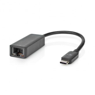 USB-netwerkadapter | USB 3.2 Gen 1 | 2.5 Gbps | USB-CT Male | RJ45 Female | 0.20 m | Rond | Vernikkeld | Vertind-Koper | Zwart | Doos