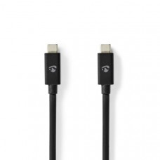 USB-Kabel | USB 4.0 Gen 2x2 | USB-CT Male | USB-CT Male | 240 W | 8K@60Hz | 20 Gbps | Vernikkeld | 2.00 m | Rond | PVC | Zwart | Doos