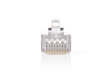 RJ45-Connector | Male | Solid STP CAT5 | Recht | Verguld | 10 Stuks | PVC | Transparant | Doos
