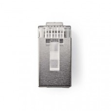 RJ45-Connector | Male | Stranded STP CAT5 | Recht | Verguld | 10 Stuks | PVC | Transparant | Doos