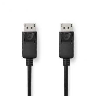 DisplayPort-Kabel | DisplayPort Male | DisplayPort Male | 4K@60Hz | Vernikkeld | 2.00 m | Rond | PVC | Zwart | Label