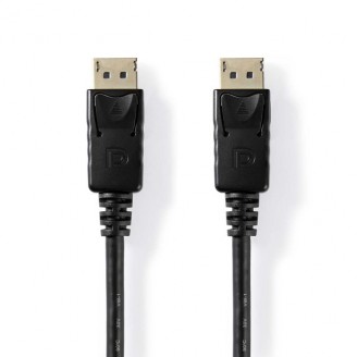 DisplayPort-Kabel | DisplayPort Male | DisplayPort Male | Vernikkeld | 2.00 m | Rond | PVC | Label