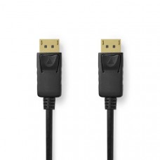 DisplayPort-Kabel | DisplayPort Male | DisplayPort Male | 8K@60Hz | Vernikkeld | 2.00 m | Rond | PVC | Zwart | Label
