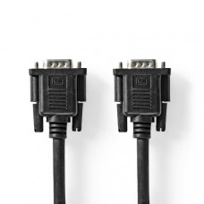 VGA-Kabel | VGA Male | VGA Female 15p | Vernikkeld | Maximale resolutie: 1280x800 | 5.00 m | Rond | ABS | Zwart | Label